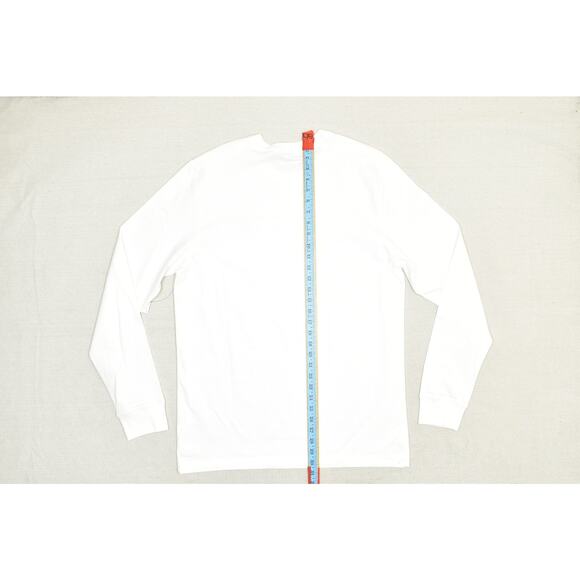 NEW Nike Men's The Nike Tee Regular Size L White Long Sleeve T-Shirt - Picture 8 of 8